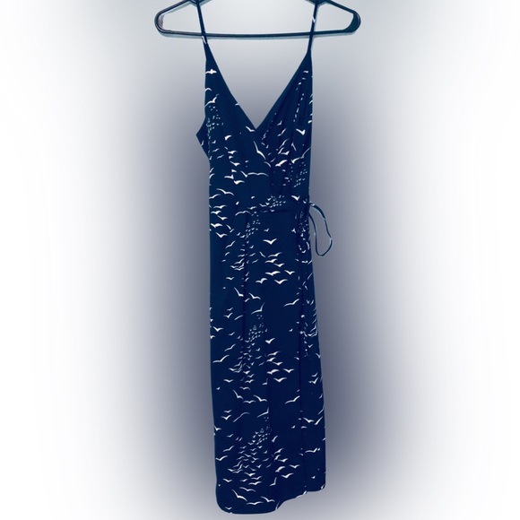 NWT__Women's Navy Print Wrap Dress by BCBGeneration__NWT - Picture 14 of 15